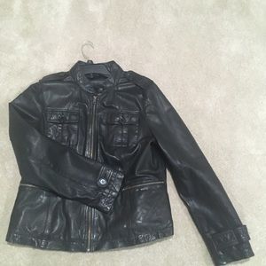 Black Rivet leather coat XL